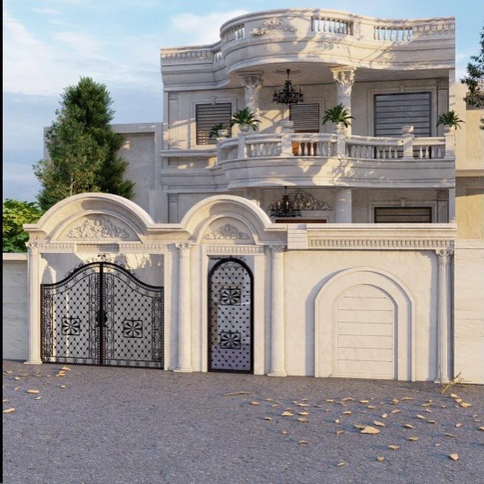 نمای بیرونی ساختمان مسکونی سه طبقه جنوبی