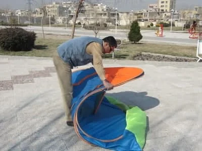 جمع کردن چادر مسافرتی