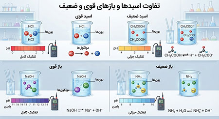 تفاوت اسید و باز چیست؟