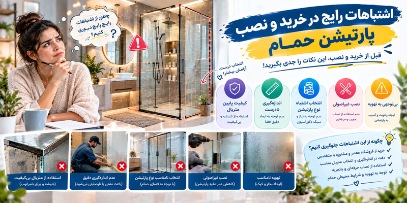 آپارتمان |تهران خرید پارتیشن حمام و کابین دوش شیشه ای در غرب تهران