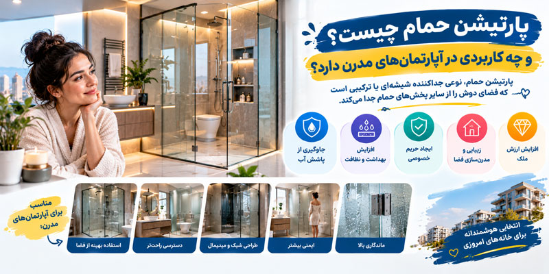 آپارتمان |تهران خرید پارتیشن حمام و کابین دوش شیشه ای در غرب تهران