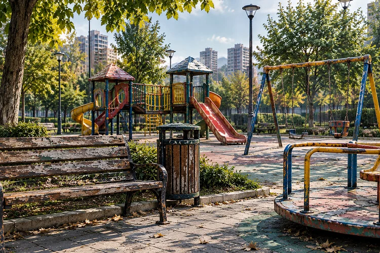 چرا تجهیزات پارک های شهری زودتر از انتظار فرسوده می شوند؟ نقش شرایط محیطی و کیفیت ساخت